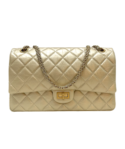 Chanel 2.55 Reissue 227 Metallic Pale Gold Quilted Leather